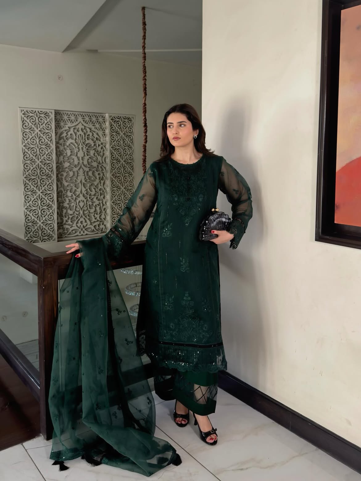 Women’s Premium Embroidered 3 Piece Suit Set with Dupatta | Elegant Ethnic Wear