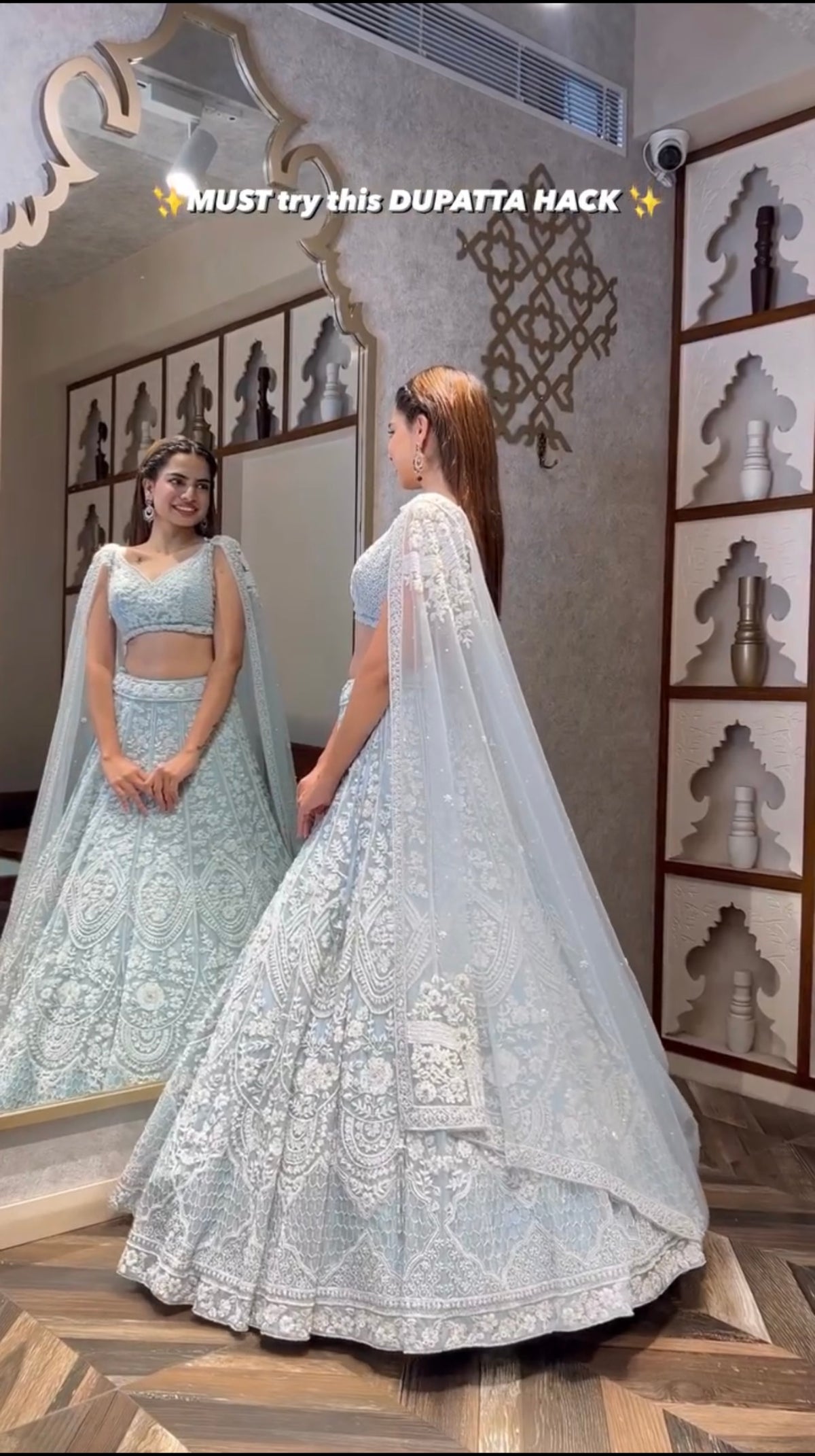 Pastel Blue Embroidered Net Lehenga Choli with Dupatta – Designer Party Wear Lehenga