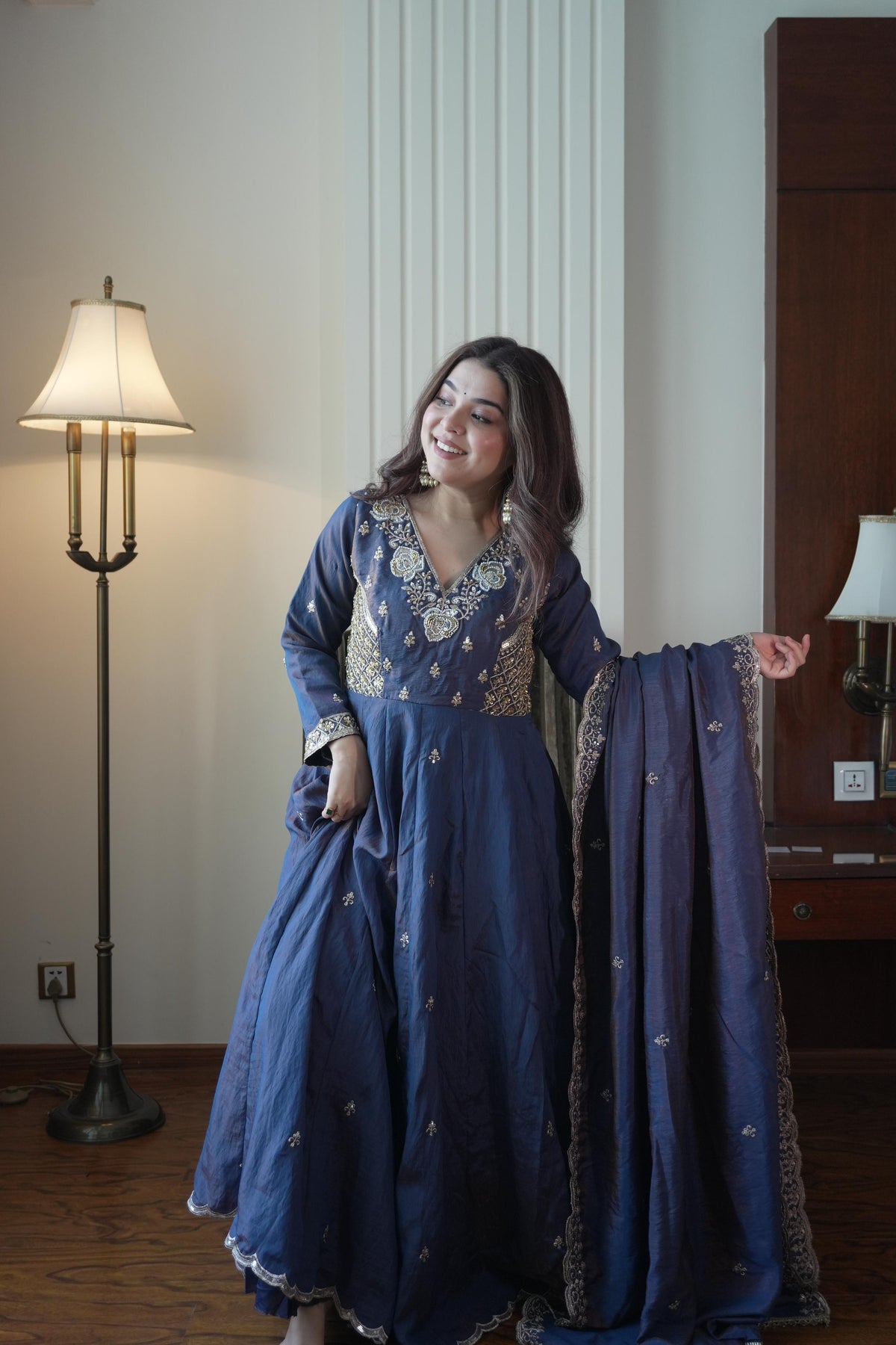 Designer Embroidered Anarkali Suit Set with Dupatta | Festive Ethnic Wear