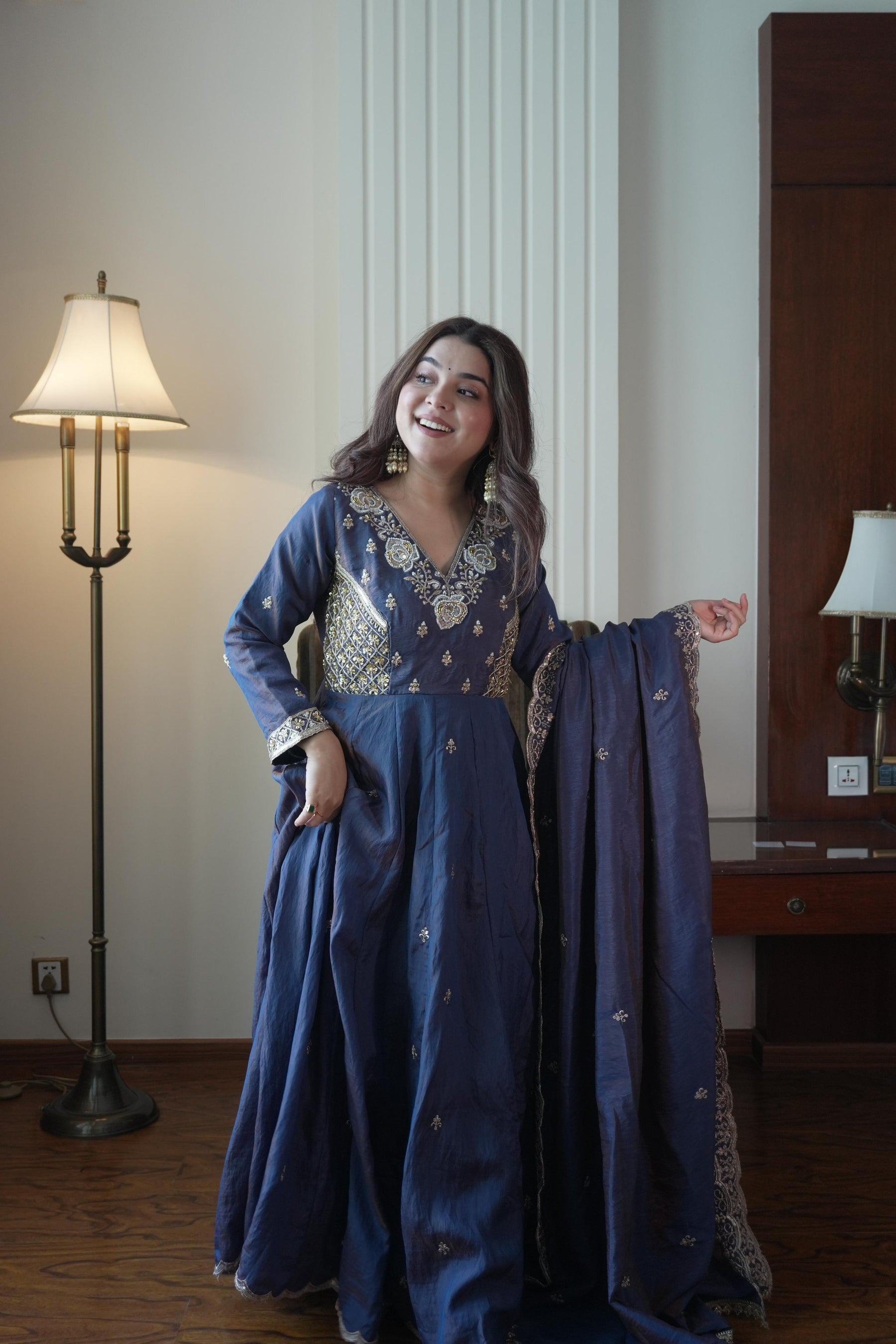 Designer Embroidered Anarkali Suit Set with Dupatta | Festive Ethnic Wear