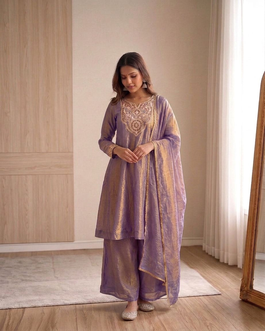 Women’s Heavy Embroidered 3 Piece Suit Set with Dupatta