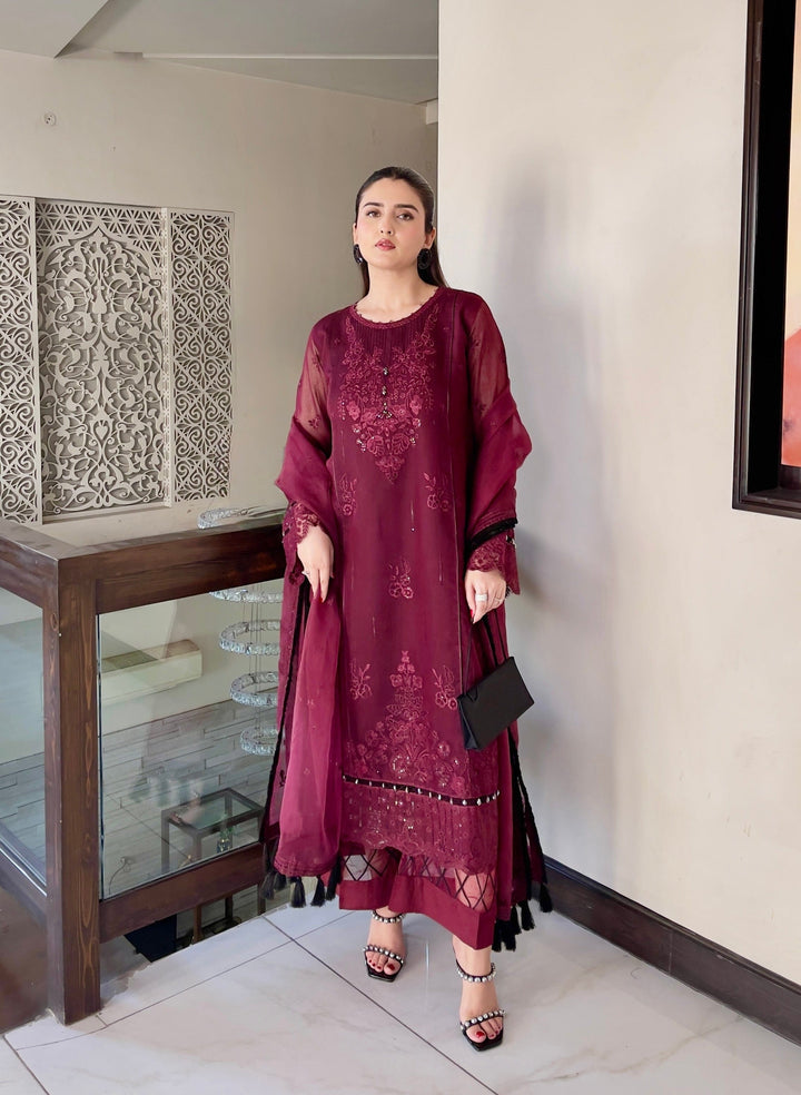 Women’s Premium Embroidered 3 Piece Suit Set with Dupatta | Elegant Ethnic Wear