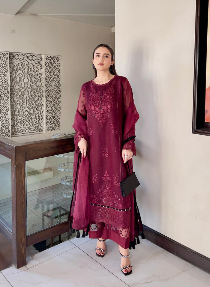 Women’s Premium Embroidered 3 Piece Suit Set with Dupatta | Elegant Ethnic Wear