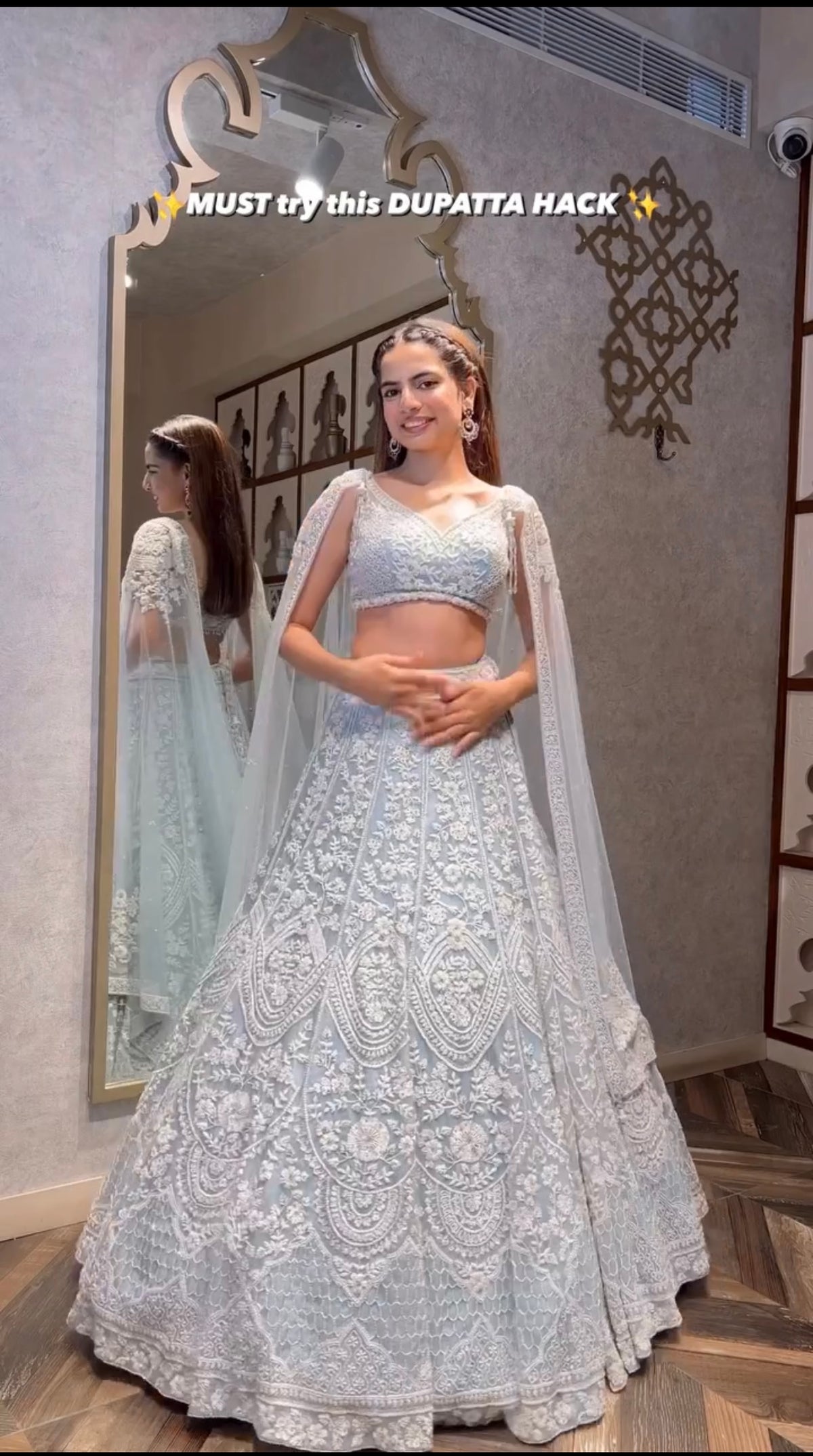 Pastel Blue Embroidered Net Lehenga Choli with Dupatta – Designer Party Wear Lehenga