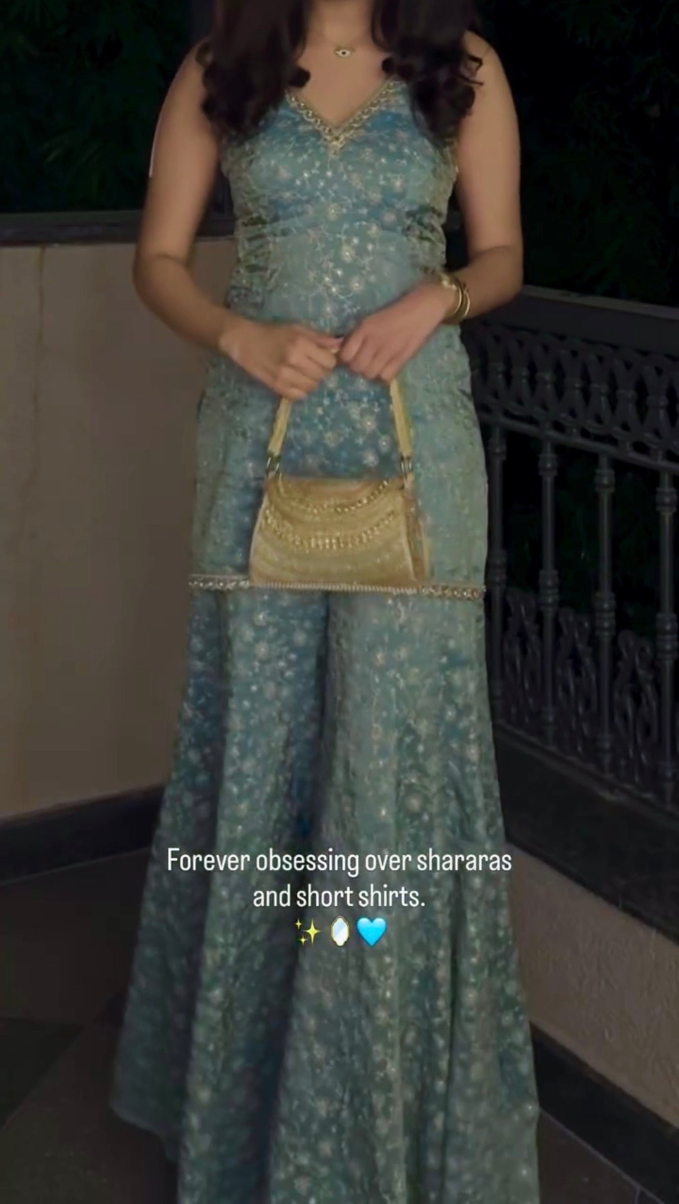Designer Sky Blue Embroidered Anarkali Suit Set with Dupatta | Festive & Wedding Wear