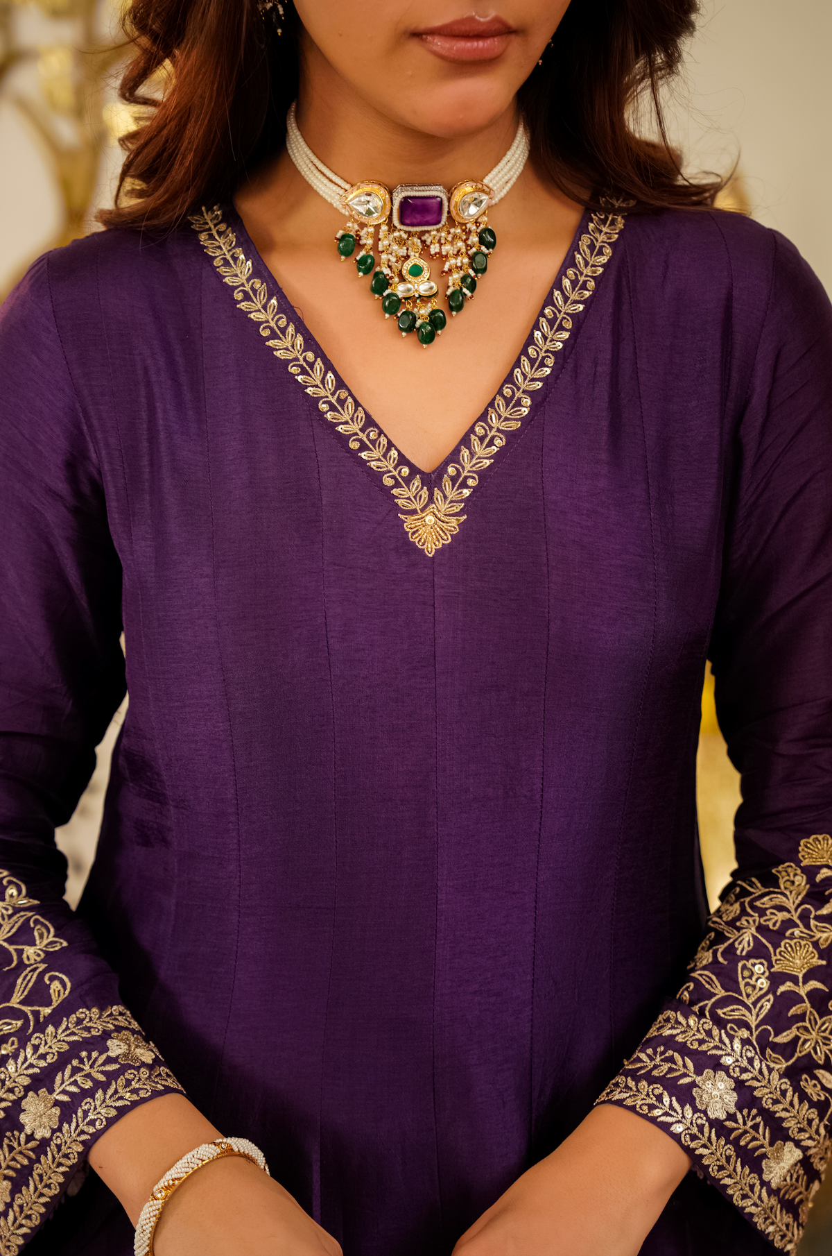 Women’s Designer Embroidered Anarkali Kurta Pant & Dupatta Set | Festive Ethnic Wear