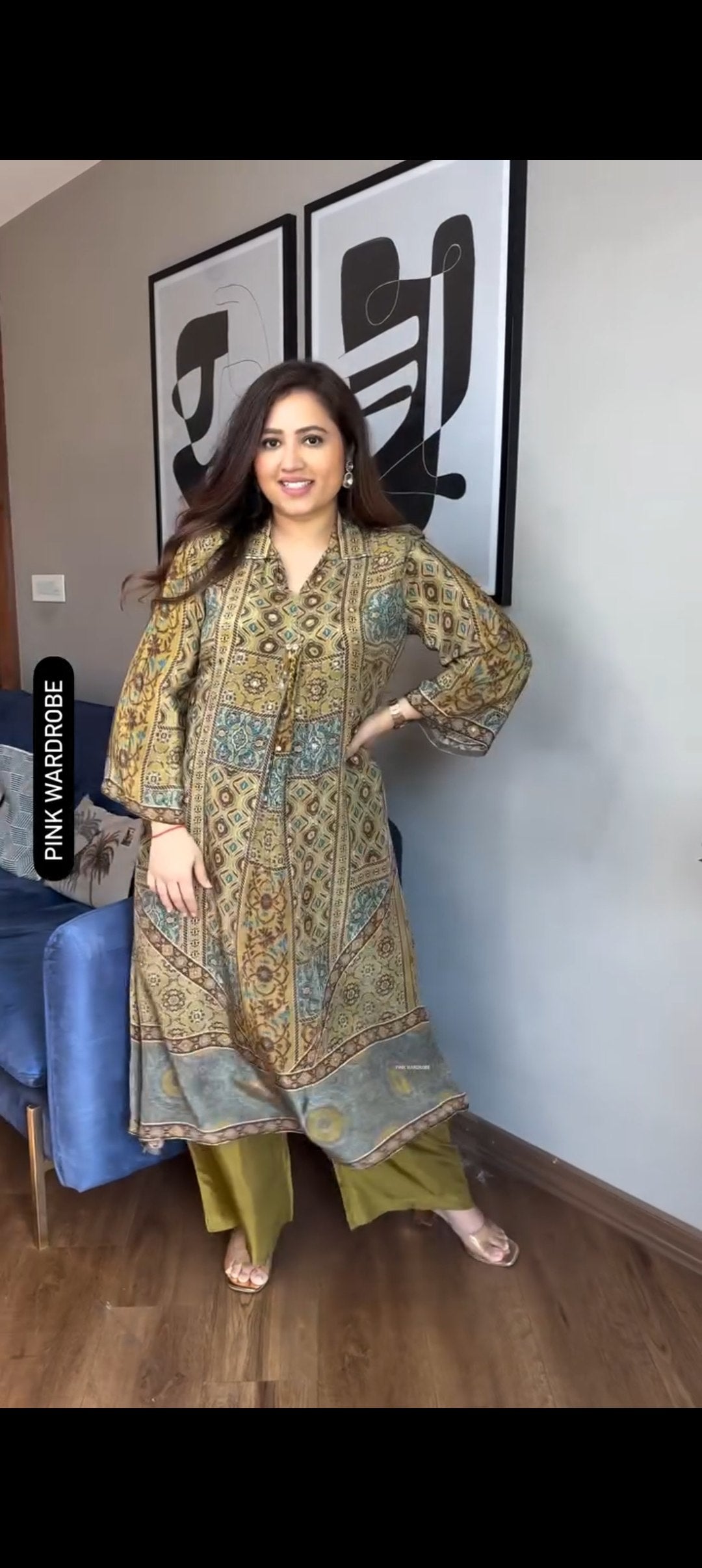 Designer Printed Kurta Palazzo Set for Women