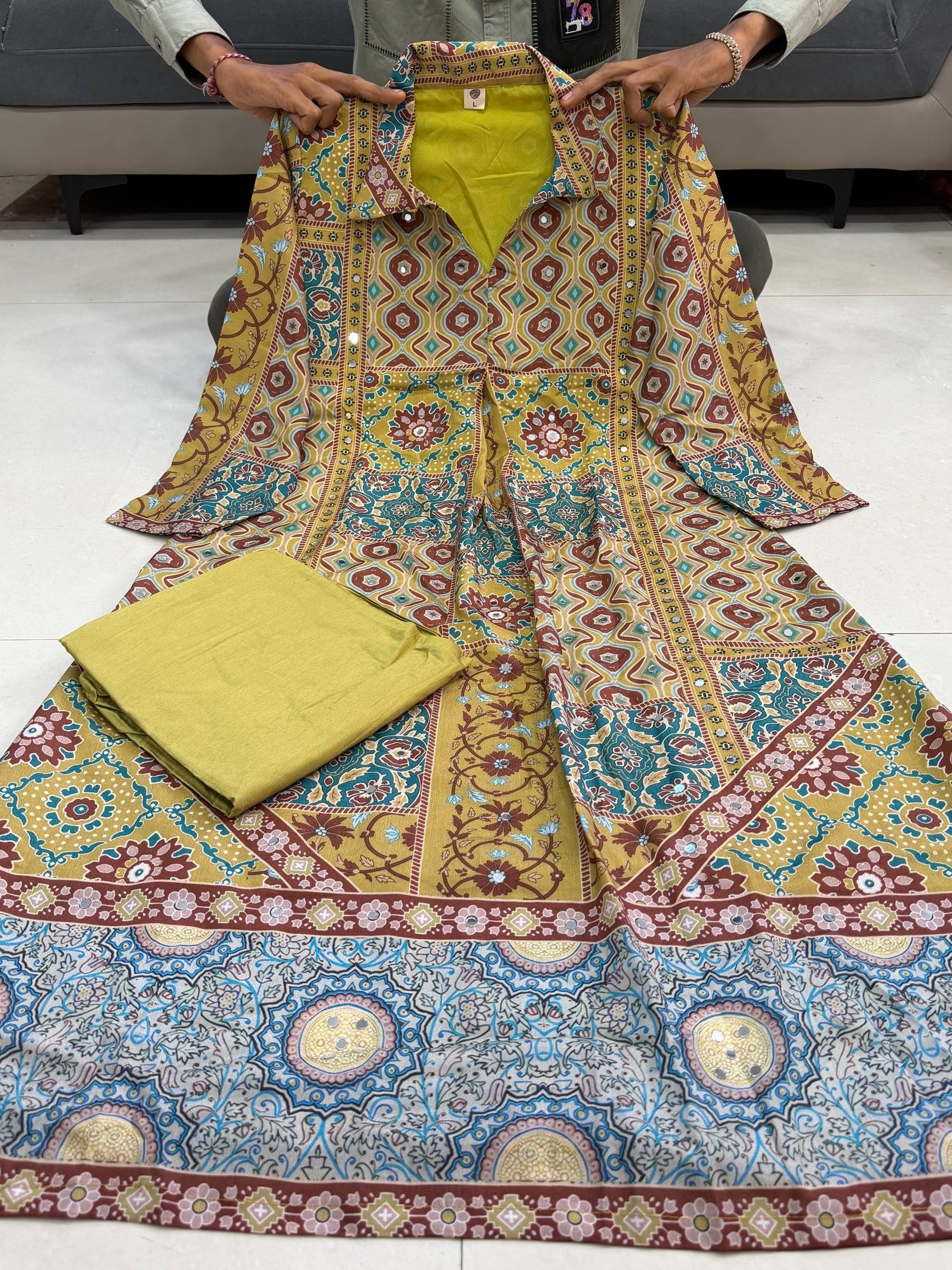 Designer Printed Kurta Palazzo Set for Women